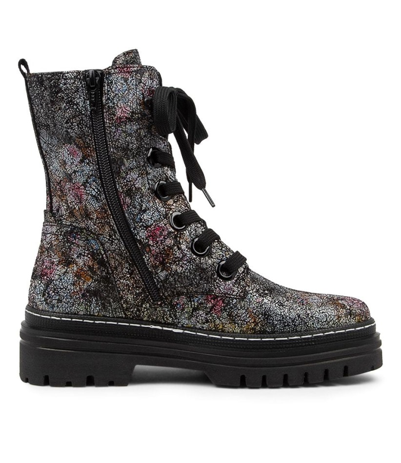 Gabour | Exclusif Hund Schwarz Bottes Mi-mollet En Cuir Multi